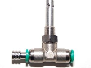 T- aansluiting 6x1/8 met stop