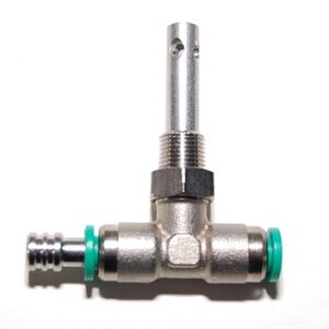 T- aansluiting 6x1/8 met stop