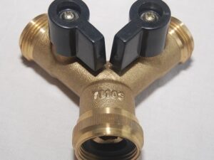 Y- Verdeelstuk 3/4'' messing 2 kogelkranen